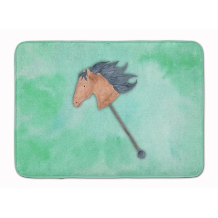 Carolines Treasures Stick Horse Watercolor Machine Washable Memory Foam Mat BB7366RUG